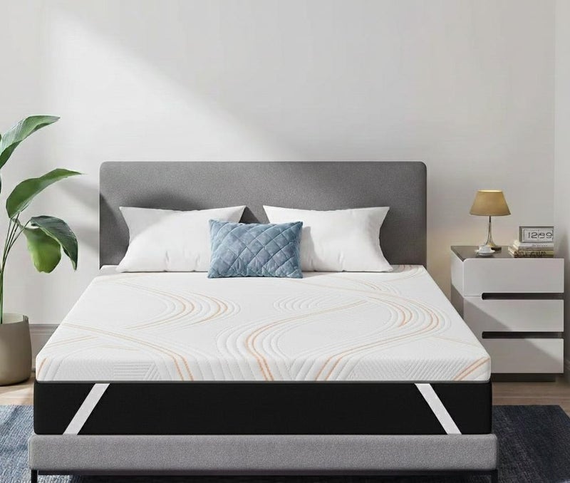 Rexal Home 5 cm Gel-Infused Memory Foam Mattress Topper 180x200 cm – King Size Cooling Bed Topper with Removable Washable Cover, Soft Pressure Relief & Support - Image 1