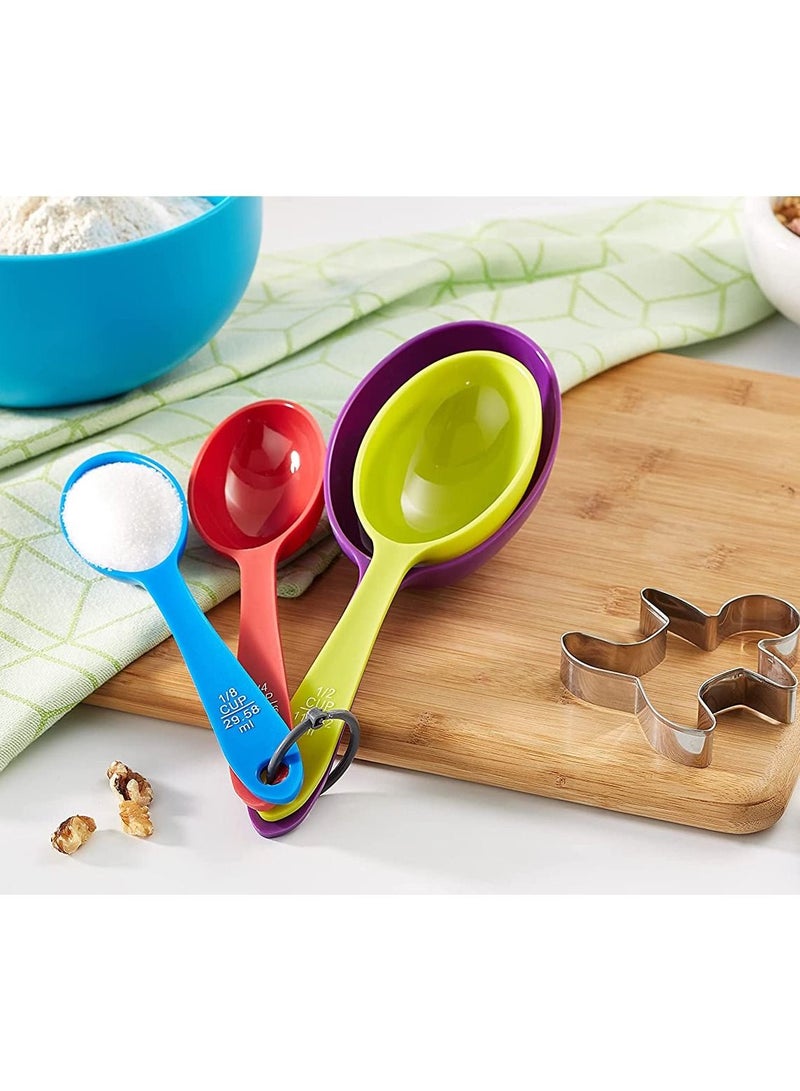 KitchenCraft Colourworks Brights Four Piece Measuring Cup Set, Tagged  - Image 4