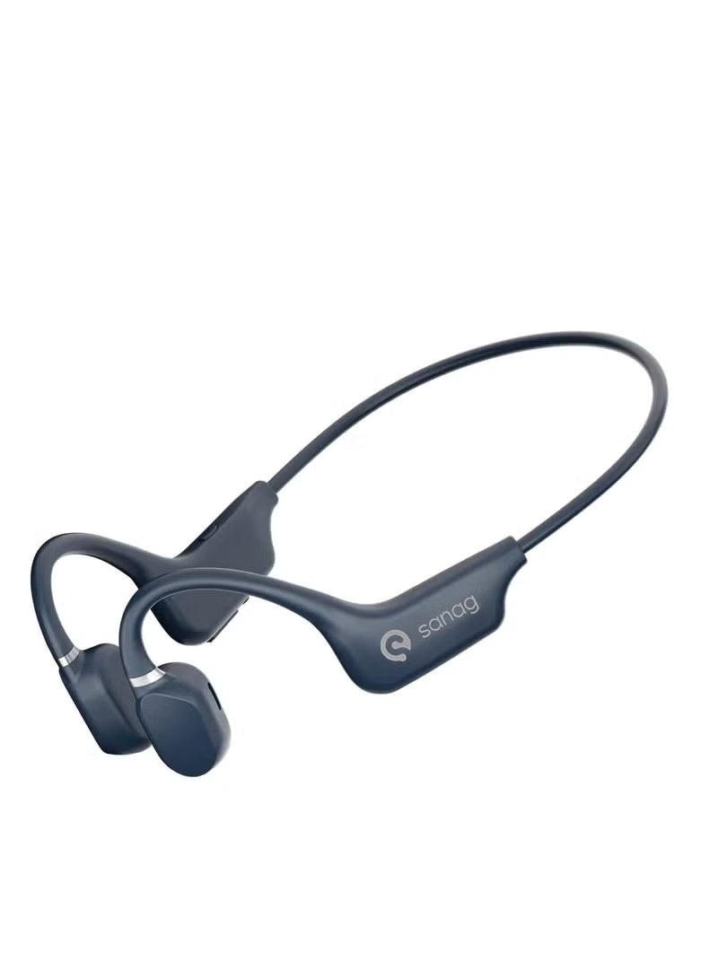 ساناج سماعات رأس رياضية B30S PRO (ذاكرة 32 جيجابايت) - سماعة رأس بلوتوث مفتوحة القناة، حجرة رنين ACA من الجيل الرابع، سماعات رأس سباحة مقاومة للماء IPX8، ملاءمة آمنة، استماع تحت الماء، مناسبة للجري والسباحة (أزرق) - Image 1