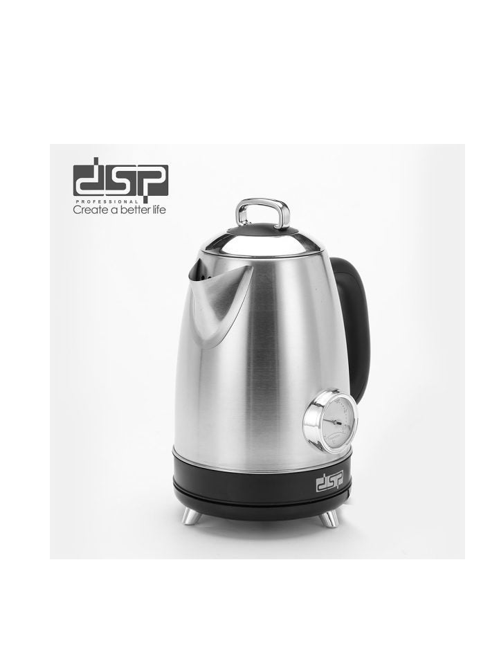 DSP 1.7L Cordless Electric Kettle with Temperature Guage Stainless Steel, KK1278 - Image 2