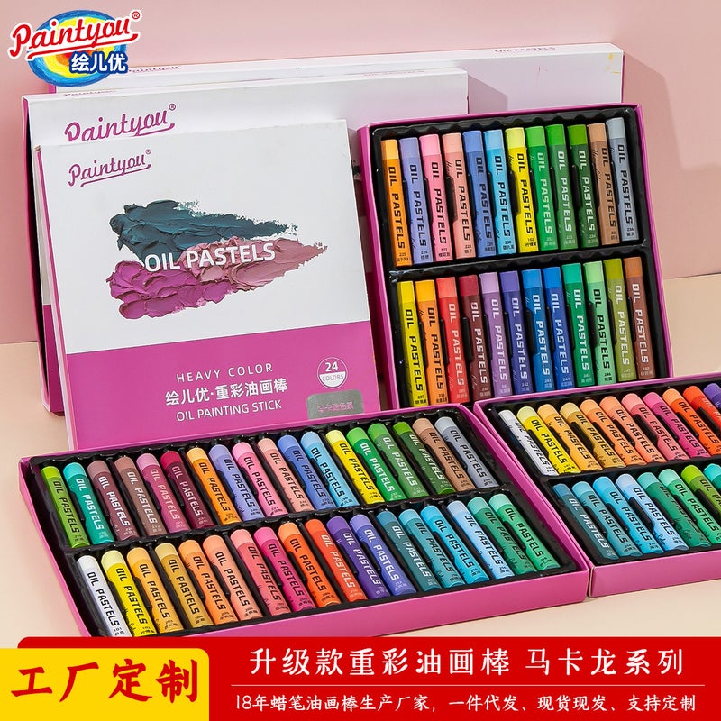Little Red Riding Book With Heavy Color Soft Oil Painting Stick Super Soft Heavy Color Stick Children'S Painting Colorful Stick Kindergarten Painting Stick - Image 3
