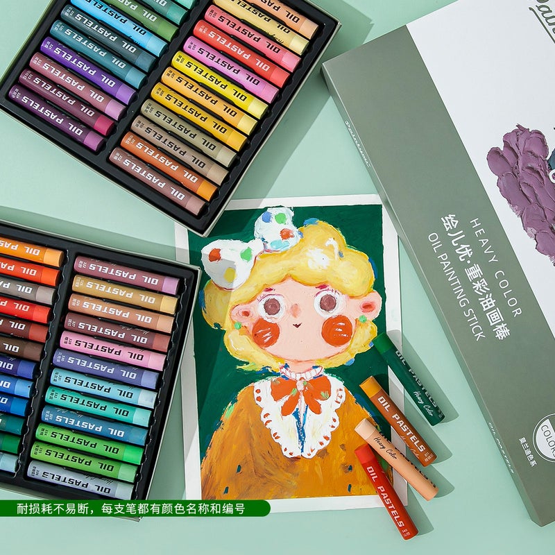 Little Red Riding Book With Heavy Color Soft Oil Painting Stick Super Soft Heavy Color Stick Children'S Painting Colorful Stick Kindergarten Painting Stick - Image 4