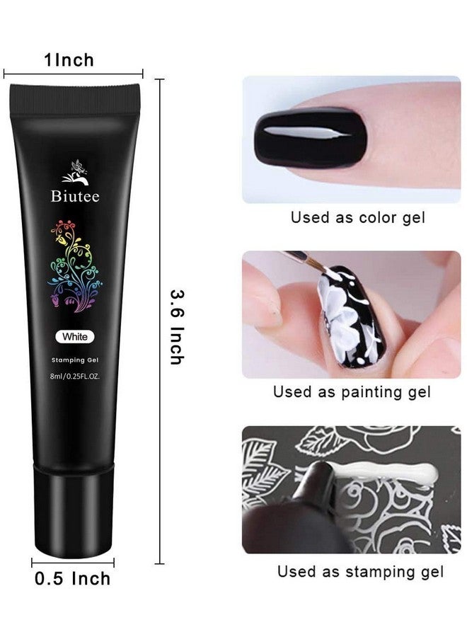 بيوتي مجموعة لوحات ختم الأظافر 12 قطعة قوالب 8 ألوان طلاء الأظافر جل ختم الأظافر مكشطة حقيبة تخزين مجموعة لوحات فنية للأظافر تصميم زهرة الحيوان - Image 5