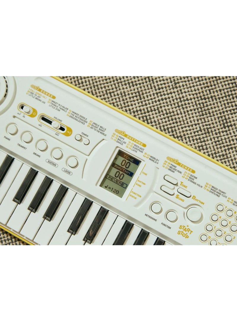 CASIO Casiotone SA-80 Mini Keyboard for Kids - 100 Tones - 50 Rhythms - 44 KEYS- white, With Power Adaptor  - Image 5