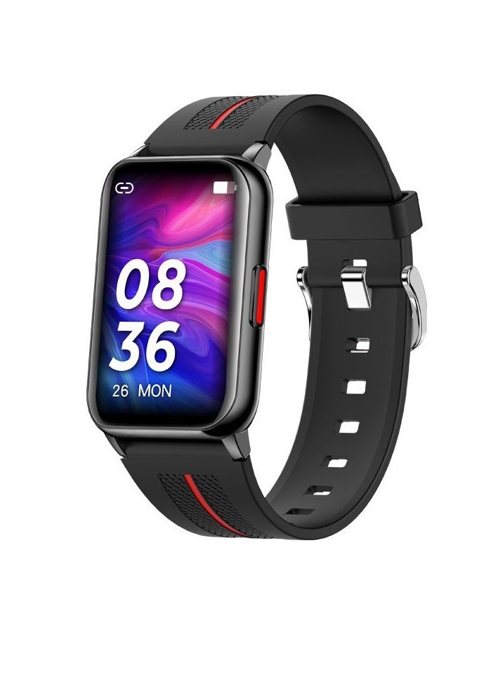 H76 Smart Watch, 1.57 Inch Curved Screen Health Monitoring Smart Bracelet, Waterproof Comfortable Outdoor Sports Watch With Heart Rate Blood Oxygen Monitor, (1pc, Black) - Image 1