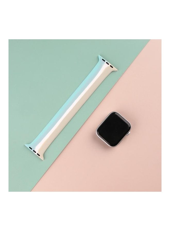 NIBEMINENT Rainbow Watchband For Apple Watch Series 7 45mm/6 & SE 5 4 44mm/3 2 1 42mm Multicolour - Image 5