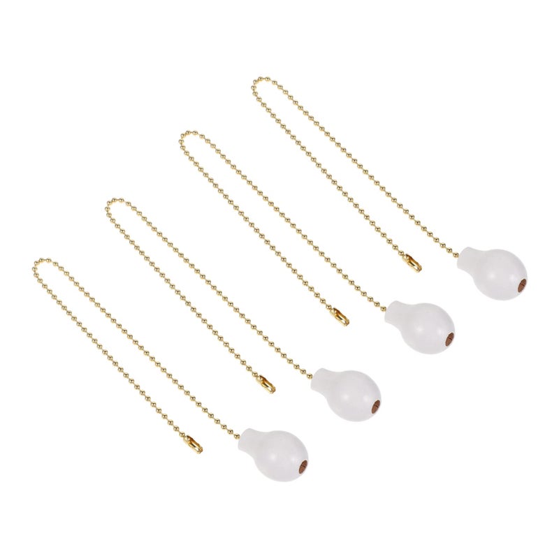 Wooden Gourd Ceiling Fan Pull Chain 4 Pack 12 Inch Decorative Light Pulls - Image 2