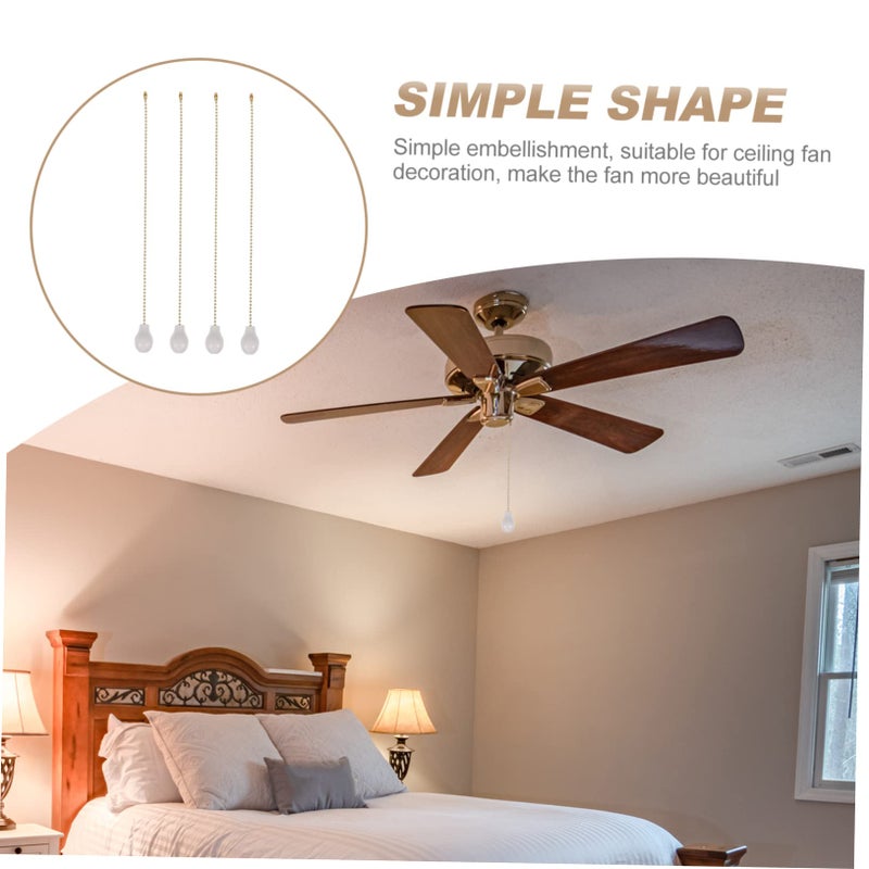 Wooden Gourd Ceiling Fan Pull Chain 4 Pack 12 Inch Decorative Light Pulls - Image 4