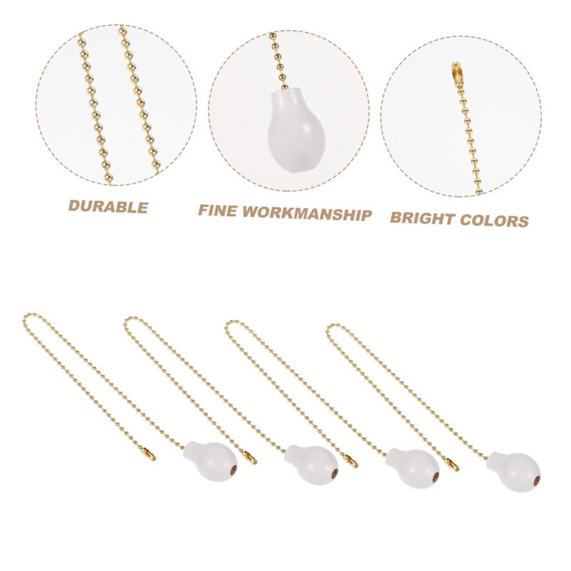 Wooden Gourd Ceiling Fan Pull Chain 4 Pack 12 Inch Decorative Light Pulls - Image 5