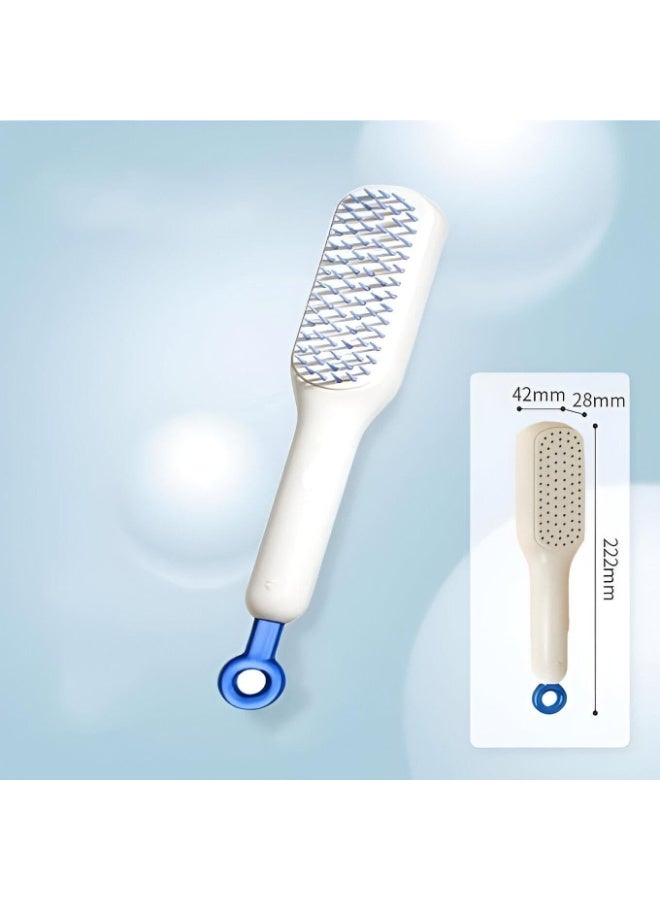 فرشاة شعر ذكية مضادة للكهرباء الساكنة مع تنظيف ذاتي – مشط لفك التشابك وتدليك فروة الرأس، تصميم قابل للسحب لتنعيم الشعر وتقليل الهيشان، مناسبة للشعر الجاف والمبلل (لون عشوائي – قطعة واحدة) - Image 3