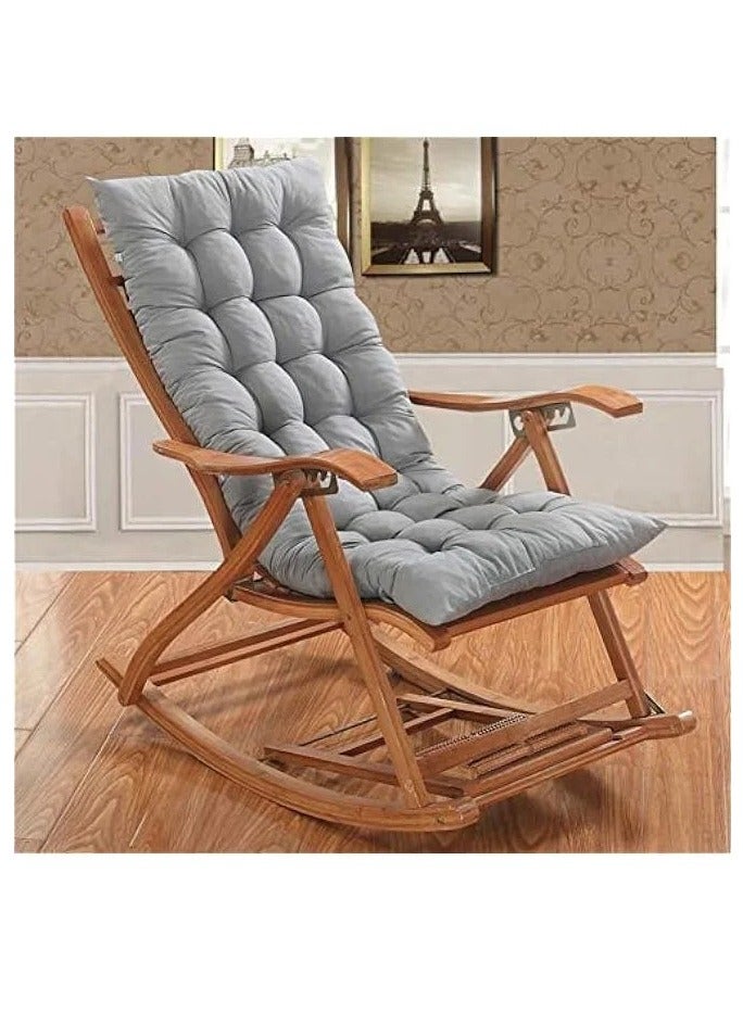 Lounge Chair Cushion Pad,Thickened Patio Garden Indoor Outdoor Rattan Recliner Portable Sustainable Sun Lounger Cushion,Window Seat Mattress Gray 48x120cm(19x47inch)  - Image 1