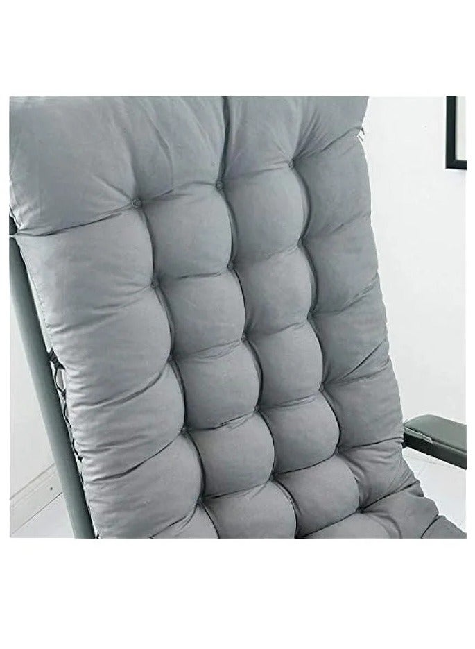 Lounge Chair Cushion Pad,Thickened Patio Garden Indoor Outdoor Rattan Recliner Portable Sustainable Sun Lounger Cushion,Window Seat Mattress Gray 48x120cm(19x47inch)  - Image 3