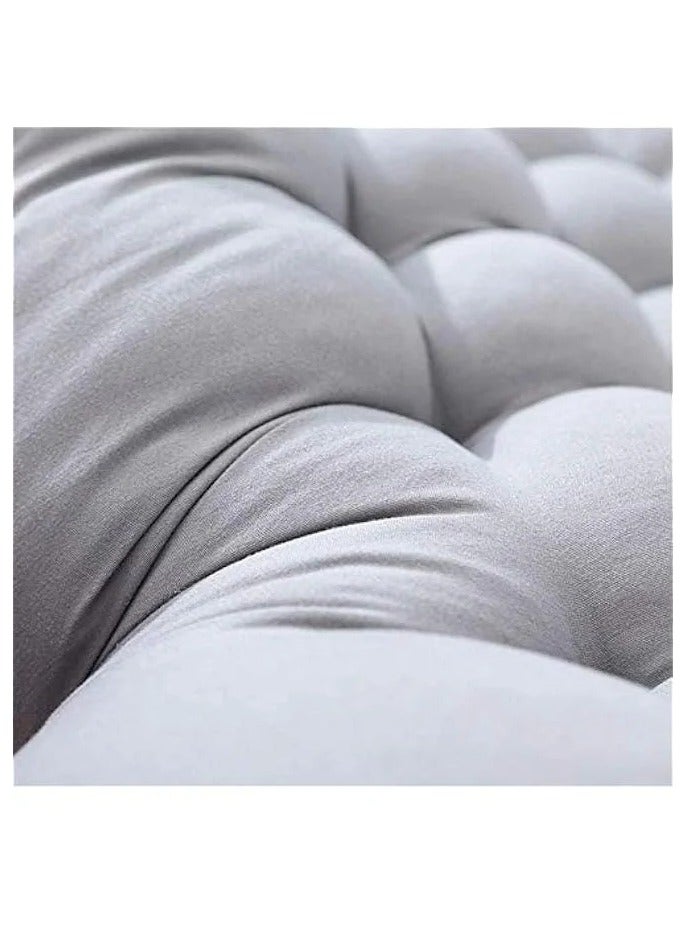 Lounge Chair Cushion Pad,Thickened Patio Garden Indoor Outdoor Rattan Recliner Portable Sustainable Sun Lounger Cushion,Window Seat Mattress Gray 48x120cm(19x47inch)  - Image 4