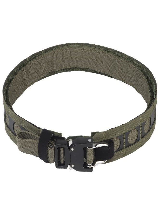 JFFCESTORE Tactical Belts for Men: Quick Release Buckle Battle Molle Outer Belt with Inner Belt - Fixed, Anti-Slip (Green) - Image 1