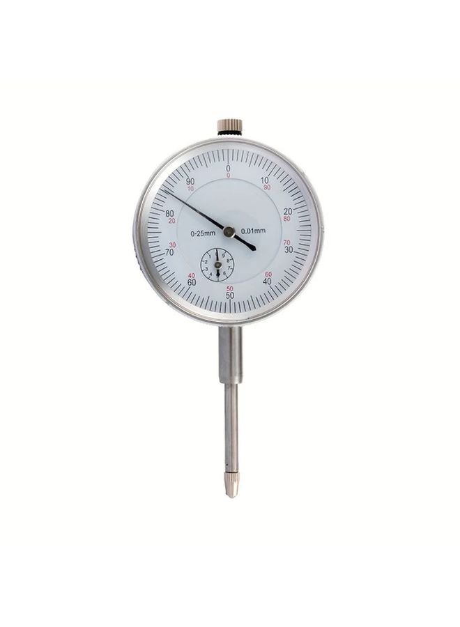 25mm Dial Indicator 0 10 30mm Range 0 01mm Resolution Metal Mechanical Gauge - Image 1
