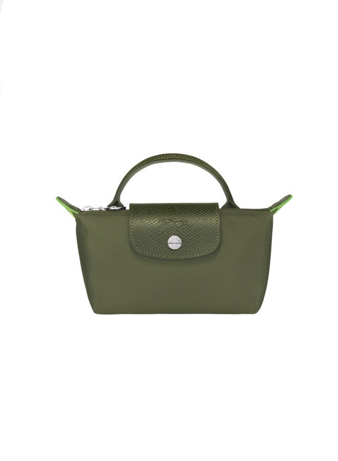 Longchamp Women's Classic Fashion Versatile Mini Makeup Bag Handbag Shoulder Bag Handheld Small Bag Forest Green  - Image 1