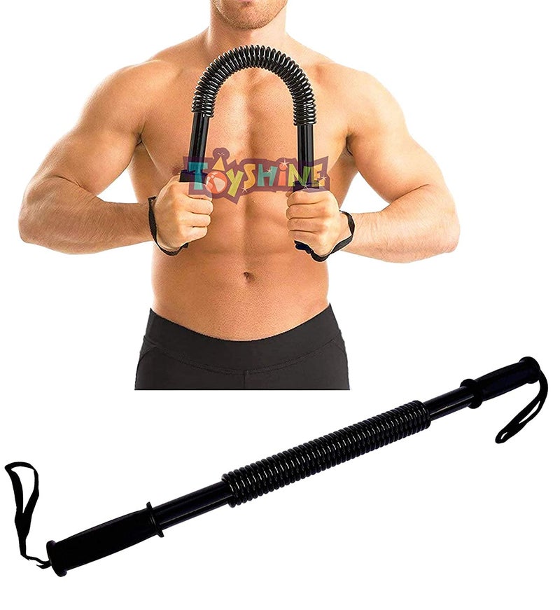 Toyshine Spring Power Twister (20kg) Bar Equipment for Upper Body & arm Strengthening Workout - Black (SSTP) - Image 1