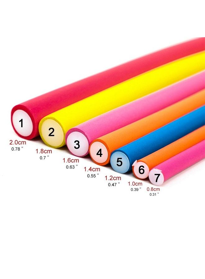 Ms Aloe 3Pack Flexible Curling Hair Rods Soft Foam Hair Rollers Small Twistflex Foam Hair Curlers No Heat Spiral Curlers For Long Medium Short Hair Random Color(Diameter 0.8Cm30Rods) - Image 5