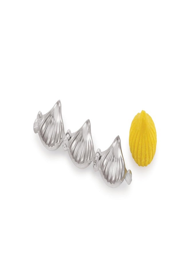 TOSAA Aluminium Modak Mould Modak Maker, Aluminium Modak Making Mould, Traditional Indian Sweet Maker Kitchen Molds for Festivals -Medium (Pack of 3) - Image 1