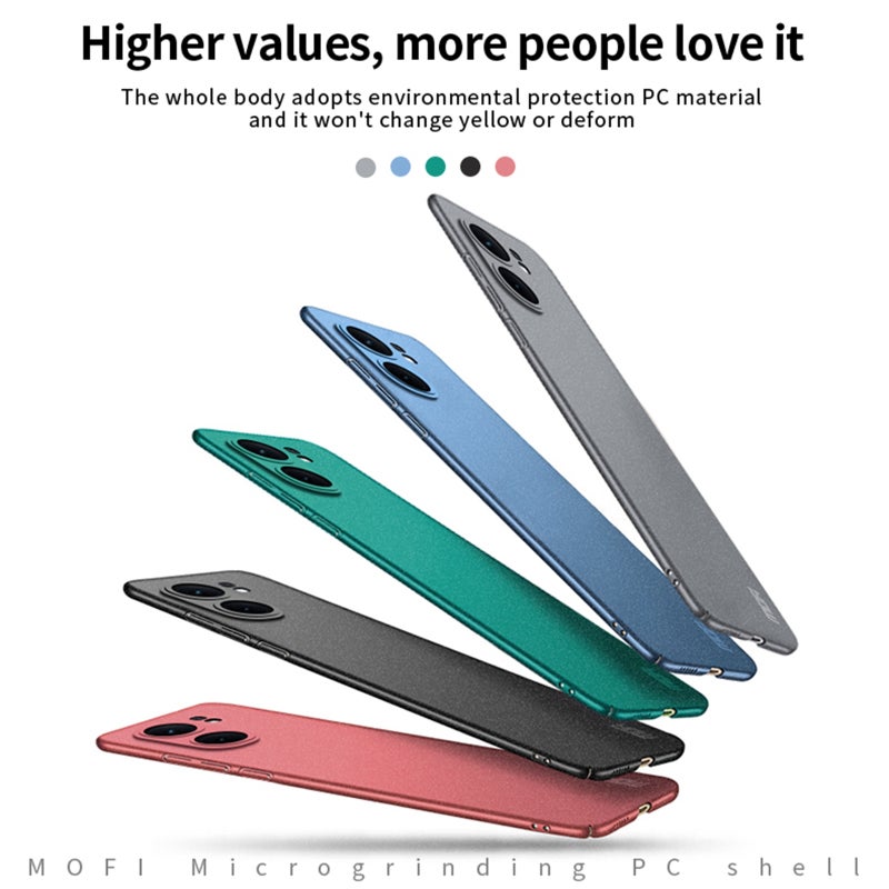 BURAQ Case Cover For vivo iQOO Neo9 / Neo9 Pro MOFI Fandun Series Frosted PC Ultra-thin All-inclusive Phone Case(Red) - Image 2