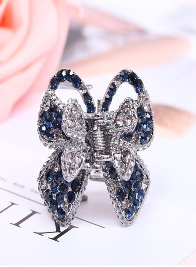Ruihfas 3Pcs Retro Crystal Rhinestone Butterfly Bangs Clip Bow Hair Claw Gripper for Girls Women 0.78×1.38 inch - Image 4