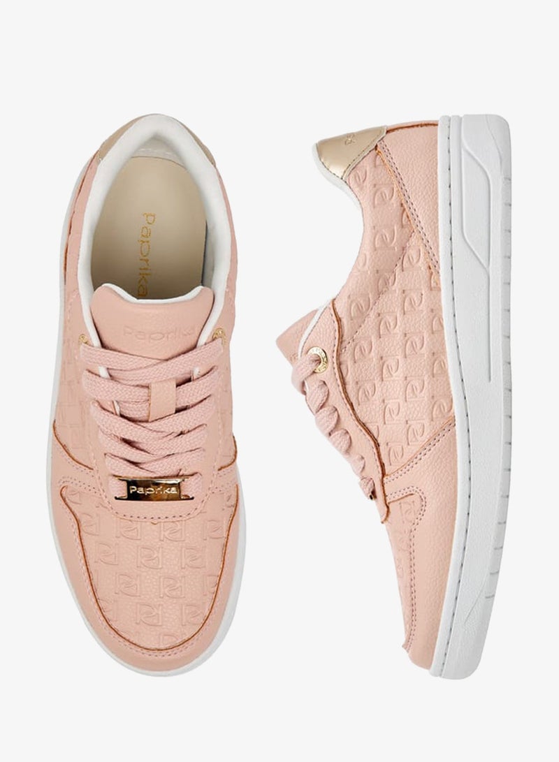 بابريكا سنيكرز نسائي بنقش المونوغرام وإغلاق برباط - Image 3