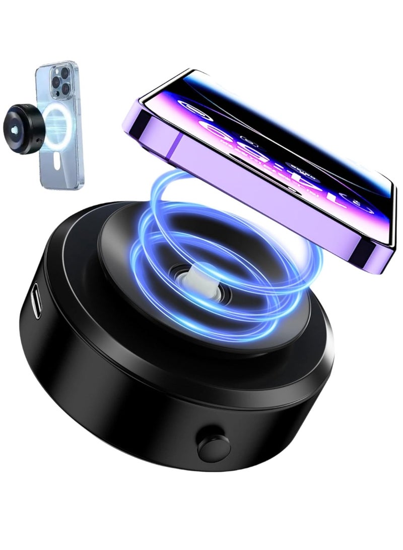 ELTRAZONE Magnetic Suction Phone Holder - Intelligent Car Mount with 360° Adjustable Magnetic Grip (Black) - Image 1