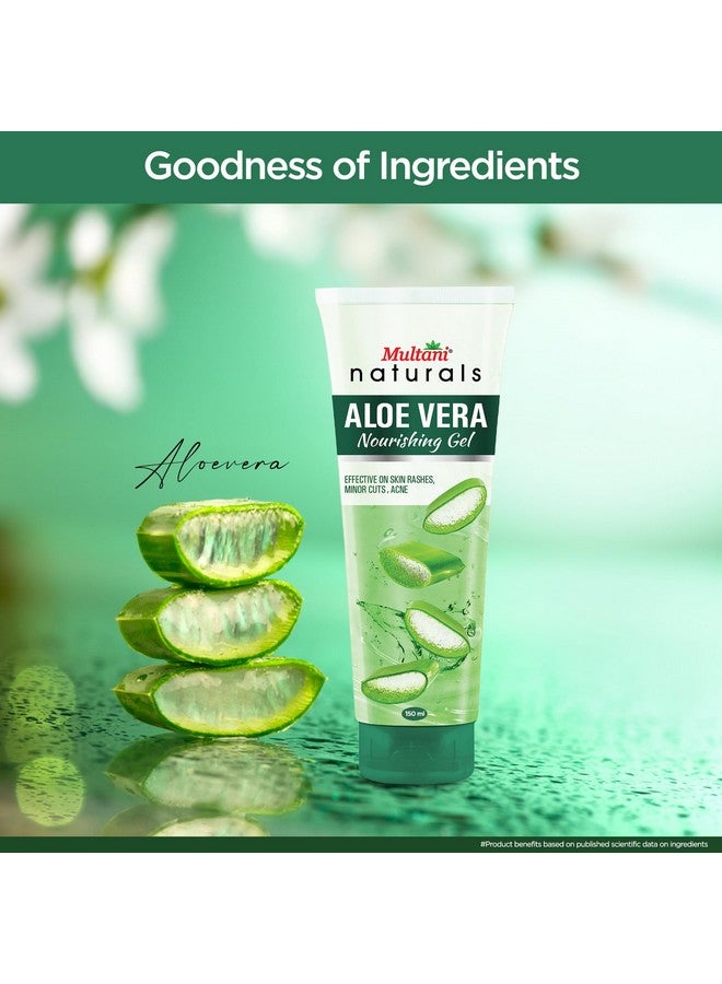 Multani جل الألوة فيرا المغذي من ملتانى ناتشورالز | للوجه والشعر | مرطب، مرطب، مهدئ للبشرة | جل متعدد الاستخدامات | خالي من البارابين | 150 مل - Image 3
