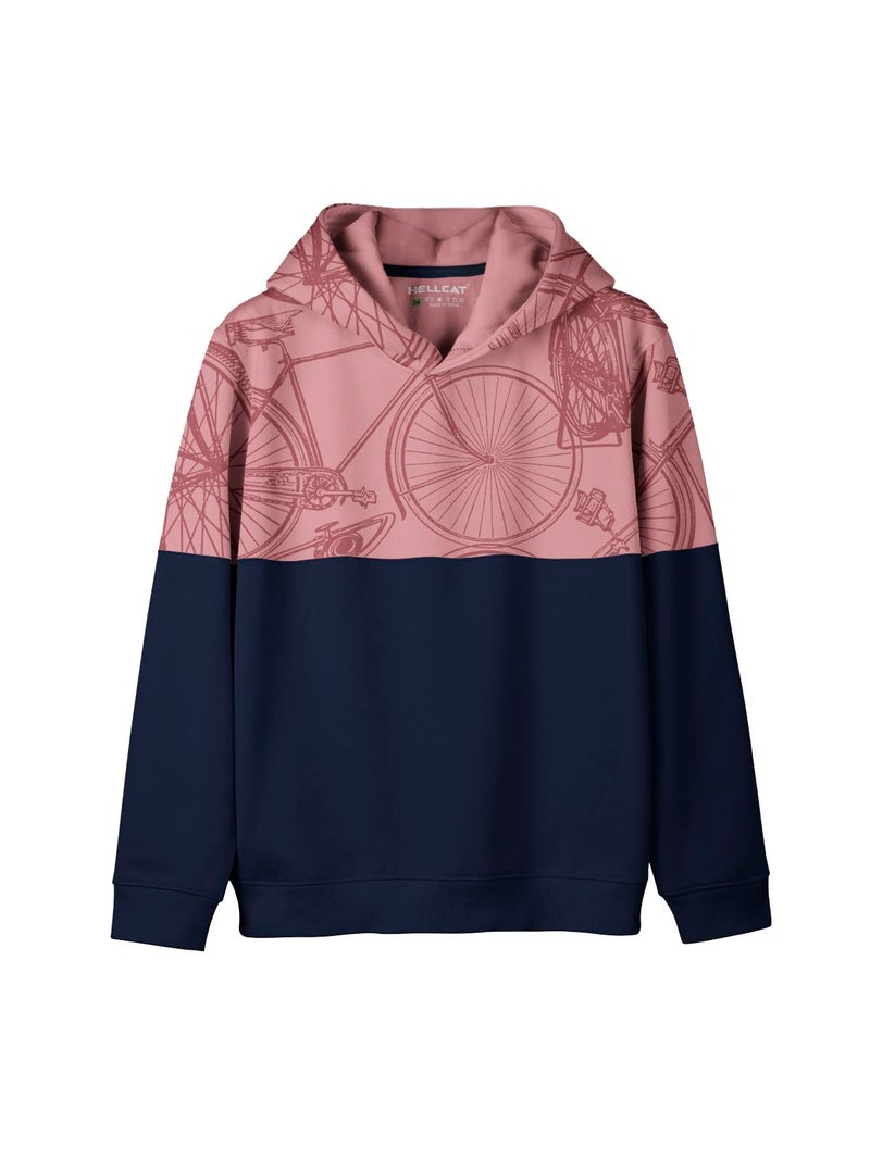 HELLCAT Trendy Printed Cotton Blend Hoodie Sweatshirt for Boys_Taupe_3-4 Years - Image 1