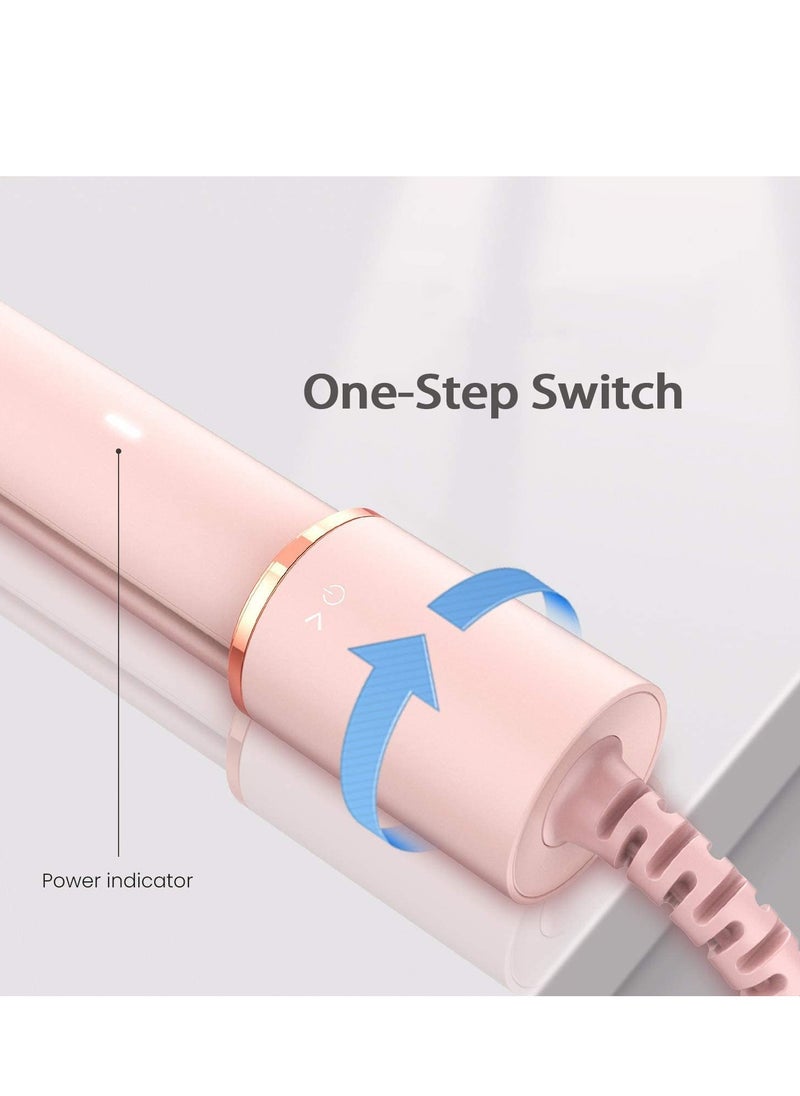 KASTWAVE Mini Hair Straightener Mini Portable Flat Iron Travel Size Small Flat Irons Curling Iron for Short Hair 2 in 1 Pink Portable Flat Iron for Bangs  - Image 5