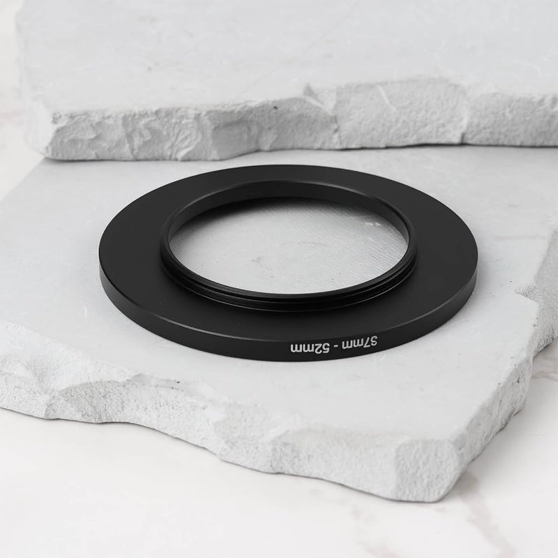 Briny River 2pcs Step Up Camera Filter Adapter Ring Aluminum Alloy 37mm to 52mm Thread 0.75mm Compatible with Filter Adapter Lens Hood Lens Cap - Image 5