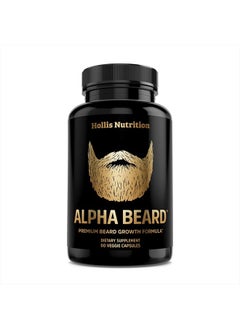 Hollis Nutrition ALPHA BEARD Growth Vitamins | Biotin 10K MCG, Collagen, Keratin, OptiMSM®, goMCT®, BioPerine® | Beard and Hair Growth Supplement for Men | Regrow Stronger, Thicker, Healthier Facial Hair  - Image 1