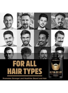 Hollis Nutrition ALPHA BEARD Growth Vitamins | Biotin 10K MCG, Collagen, Keratin, OptiMSM®, goMCT®, BioPerine® | Beard and Hair Growth Supplement for Men | Regrow Stronger, Thicker, Healthier Facial Hair  - Image 5