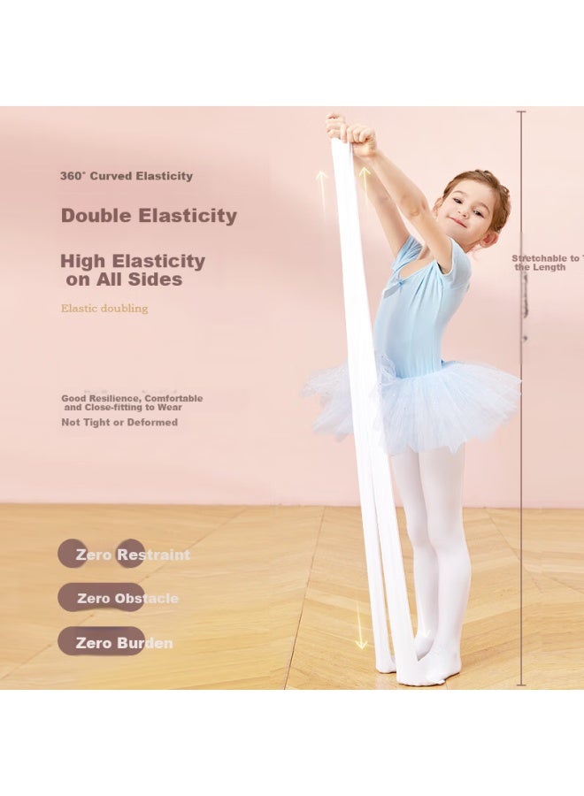 Aiwuge Aiwugo Children's Dance Socks Girls Summer Thin White Dancing Practice Socks Bottoming Tights 3 Pairs Pack M Size - Image 2