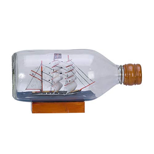 Beachcombers Pirate Boat in Bottle with Base Blue - Image 3