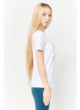 Adidas Women Sportswear Fit Short Sleeves Outdoor Top, White  - Image 4
