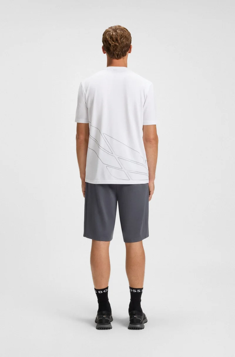BOSS White Active T-shirt in moisture-wicking stretch piqué for Men | Best Price UAE