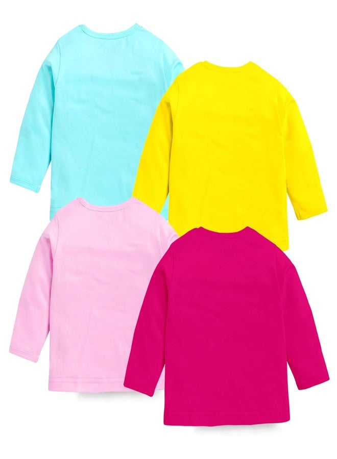 Kuchipoo Girls Regular Fit Full Sleeves Cotton T-Shirts (KUC-TSHRT-568K, 12-18 Months, Multi-Colored) - Image 2