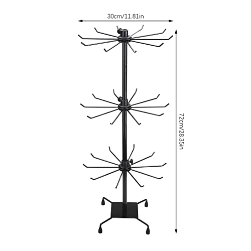 Firlar Rotating Jewelry Display Holder, 3 Tier Rotating Necklace Holder Rack Fashion Counter Jewelry Tree Stand Display Organizer for Necklaces, Bracelets, Earrings, Ring - Image 4