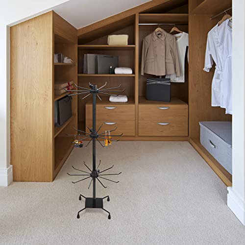 Firlar Rotating Jewelry Display Holder, 3 Tier Rotating Necklace Holder Rack Fashion Counter Jewelry Tree Stand Display Organizer for Necklaces, Bracelets, Earrings, Ring - Image 5