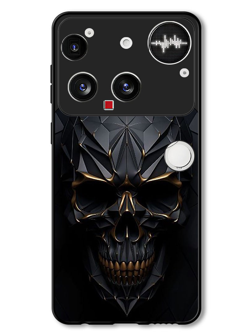 Theodor Case Compatible with Nothing Phone (3) 6.67 Inch Protection Shockproof Bumper Cover Skull Art - Image 1