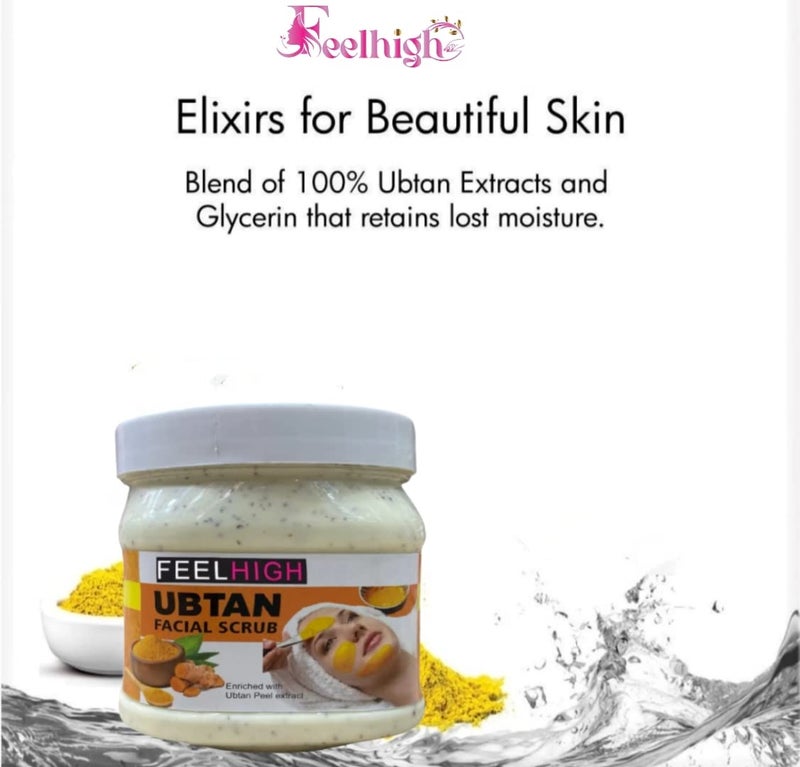Feelhigh Face And Body Neem Mask Fight Wrinkles 500ml And Face Scrub 500ml Neem Mask and Ubtan Scrub - Image 2