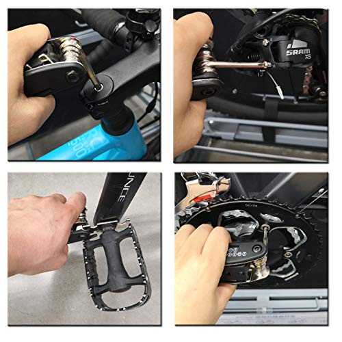 Kitbest Bike Repair Tool, Portable Bicycle Repair Bag with Tire Pump, Bike Tool Kit for Camping Travel, 16-in-1 Bike Multitool, Patches, Inflator, Maintenance Essentials All in One Safety Kit - Image 5