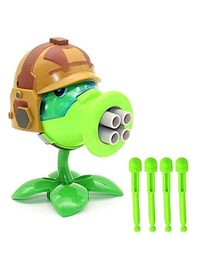 Plant Zombie Blowgun Gatling Pea Shooter PVC Action Model Doll Shooting Toy Boy Children Gift  - Image 1