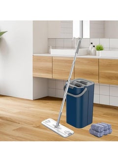 XICEN Mop and Buckets Sets,lat Floor Mop and Bucket with 6pc Reusable Microfiber Mop Pads, Cleaning Laminate Tile Hardwood Floors Home Kitchen Office Cleaning,Wet and Dry Use  - Image 2