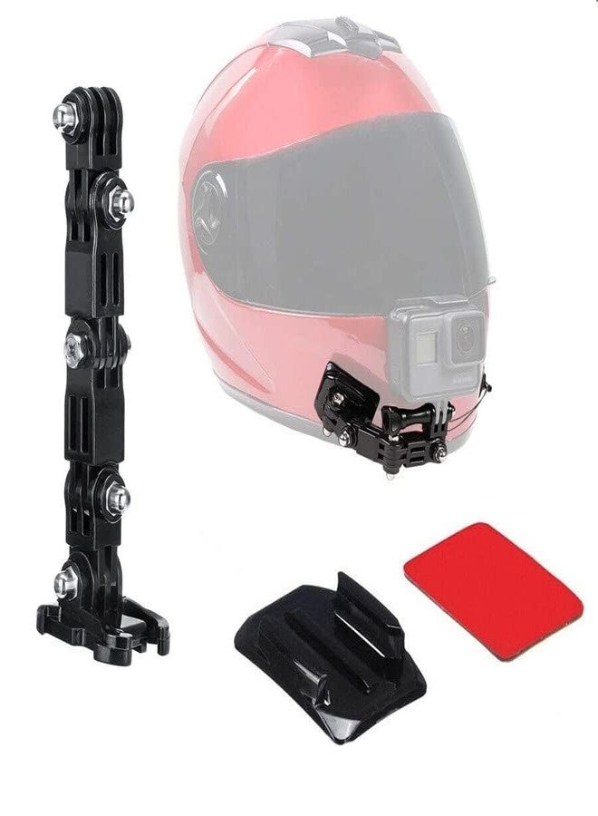 XGMO 4-Way Helmet Chin Mount with 3M Curved & Flat Adhesive,J Hook Mount Compatible for All Gopro Hero 10/9/8/7, Osmo Action,SJCAM,Insta 360 & Other Action Cameras - Image 4