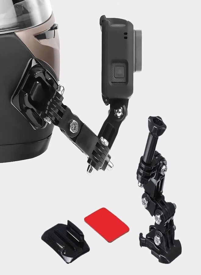 XGMO 4-Way Helmet Chin Mount with 3M Curved & Flat Adhesive,J Hook Mount Compatible for All Gopro Hero 10/9/8/7, Osmo Action,SJCAM,Insta 360 & Other Action Cameras - Image 3