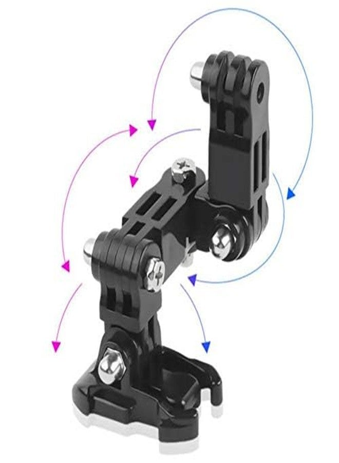 XGMO 4-Way Helmet Chin Mount with 3M Curved & Flat Adhesive,J Hook Mount Compatible for All Gopro Hero 10/9/8/7, Osmo Action,SJCAM,Insta 360 & Other Action Cameras - Image 2