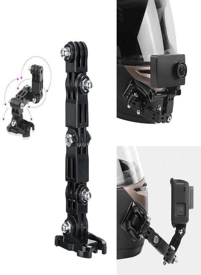 XGMO 4-Way Helmet Chin Mount with 3M Curved & Flat Adhesive,J Hook Mount Compatible for All Gopro Hero 10/9/8/7, Osmo Action,SJCAM,Insta 360 & Other Action Cameras - Image 5
