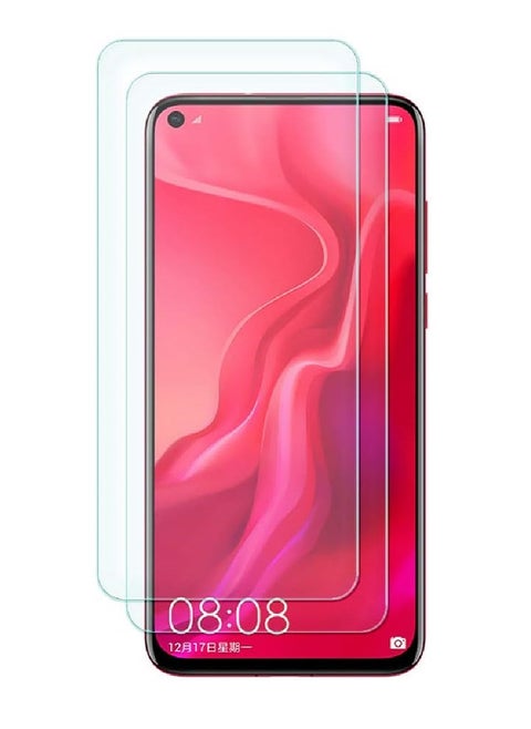 2 Pieces Tempered Glass Screen Protector Designed For Huawei nova 4 Full Screen Coverage And Bubble Free
